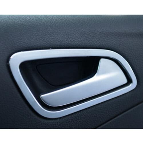 For Ford Kuga Escape 2013 2014 2015 2016 Car Cover Trim Upper Speak Sound Circle Ring Door Inner Built Handle Bowl Armrest 4pcs