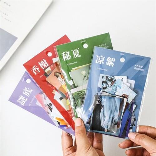 40pcs Cool Summer Kawaii Paper Sticker Set Flowers Fruit Coffee Stationery Stickers Adhesive Decoretive Label For Scrapbooking