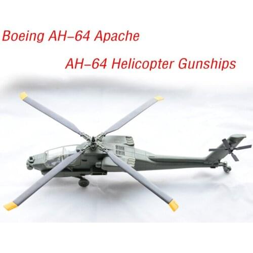 AH-64 Apache AH-64 Helicopter Gunships Diecast Plane Airplane Model Plastic Static Display Adult Collection Mini Toys 45cm