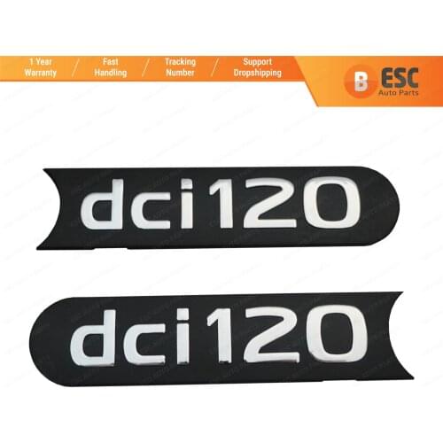 ESC ESP566 2 Pieces Black dci 120 Badge Monogram Emblem for Renault Master