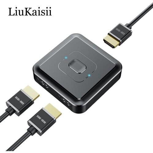 4K Switcher Bi-directional 1x2/2x1 HDMI-compatible Switcher Splitter Supports Ultra HD 4K 1080P HDR HDCP for PS4 Xbox HDTV