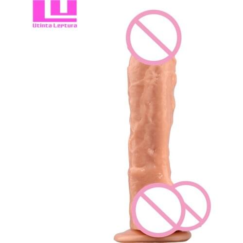 23cm Big Size Fesh Long Dildos Large Dong Cock Huge Dildo Realistic Dick Women Erotic Insert Sex Toys Adult Product