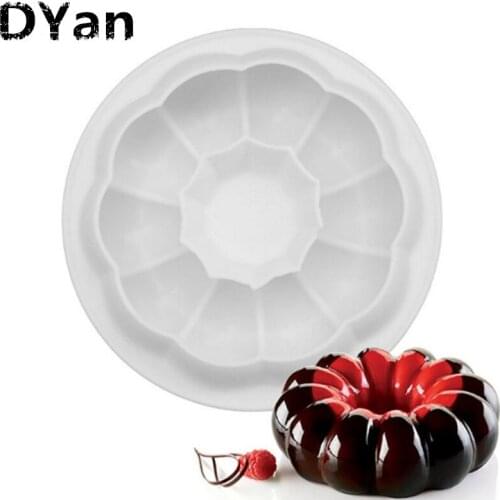 Silicone Pumpkin Mousse Cake Mold Round Baking Tray 6 Inch Donut DIY Baking MoldB102