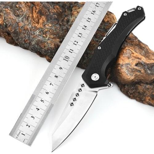 Homir D2 Steel Folding Knife Outdoor EDC Portable Tool G10 Fiber Non-slip Handle Field Survival Knife Tactical Knife
