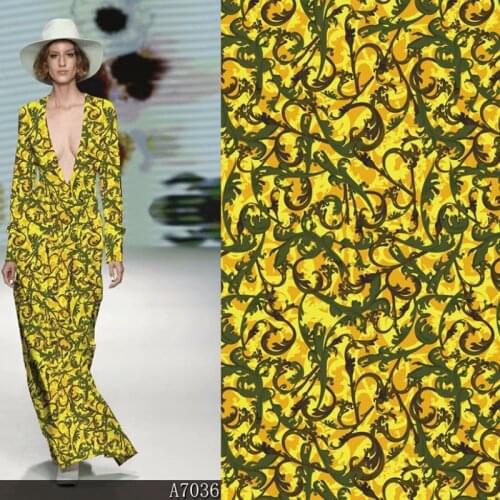 Silk Hemp Printing Pure Silk Fabric Cloth Garment Dress Tops Shirts Clothing Sewing Material Fabrics by the Meter Home Textile