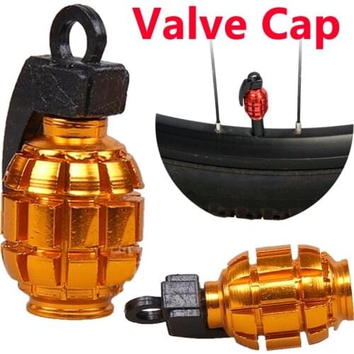 4pcs Creative Grenade Shape Bike Tire Tyre Valve Cap MTB Road Bicycle Motorbike Car Tyre Wheel Rim Stem Air Valve Cap Dust Cover