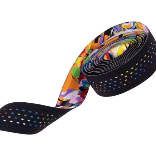 Road Bike Bar Tape Toughness Vibration Damping Anti-Vibration EVA PU Bent Handlebar Tape Bicycle Handle Belt Wrap+2 Bar Plugs