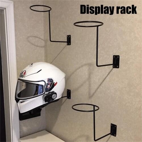 Display Rack Bike Metal Wall Mounted Motorcycle Helmet Holder Hook Hat Rack Hanger Display Multifunctional Hat Storage Rack Hook