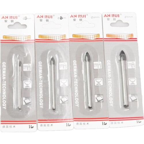 One size Spear Head Tip Drill Bit Glass Tile China Ceramic Cake Stand Handles 4/5/6/8/10/12/14mm