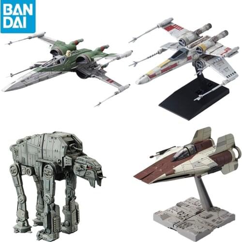 Original Bandai Star Wars X-Wing Starfighter Super Star Destroyer TIE Fighter Red Squadron Style 012 Assembly Model Kids Toys