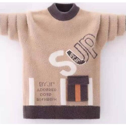 Autumn teenage Boys Sweaters Coat Kids Knitting Pullovers Tops Boys cardren clothes Long Sleeve warm Sweaters 8 10 12 14 years