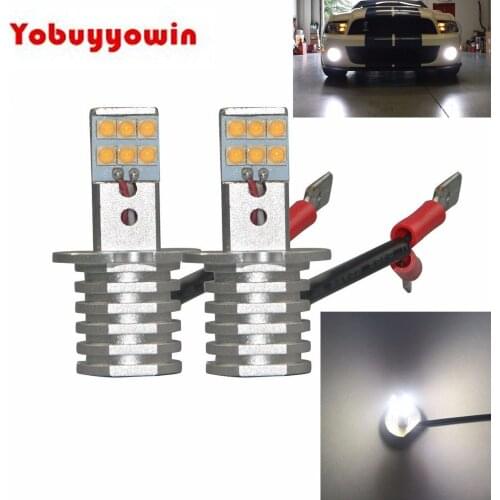 Par De Lampada H3 H1 Super Led Farol De Milha Super Branco 60W 650lms