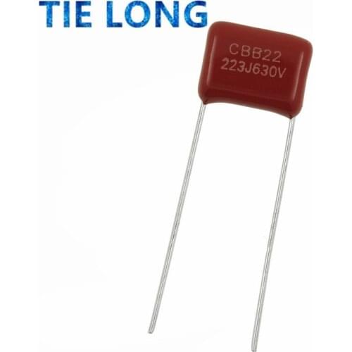 10PCS 630V223J 22NF Pitch 10MM 223 630V 0.022uF CBB Polypropylene film capacitor