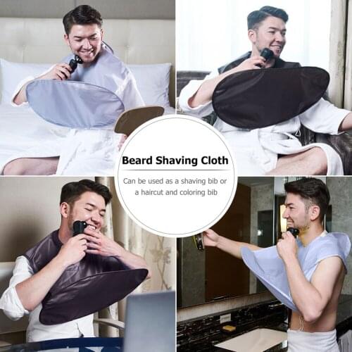Portable Foldable Beard Shaving Cloth Waterproof Barber Wrap Haircut Cloak Hair Cutting Cape Home DIY Men Beard Shaving Wrap