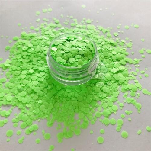 PrettyG 10g-200g 123MM Round Dot Mix Shape Colorful Matte Glitter For Resin DIY Making Art Craft Nail Makeup Decoration