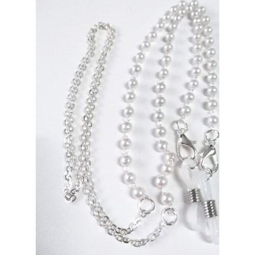 Adjustable Pearl Mask Chain Eyeglasses Lanyards For Women Fashion Metal Sunglasses Chains Eyewear Cord Holder Neck Strap Chains