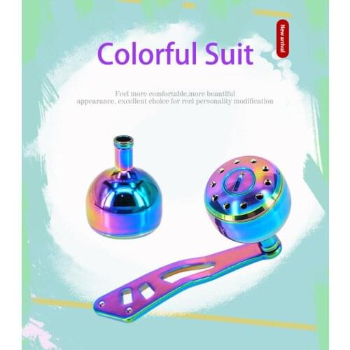 DEUKIO Fishing Reel Handle Bait Casting Reels Modified Colourful Chameleon Rocker Arm S/D/A Brand CNC Suit Fishing Accessories