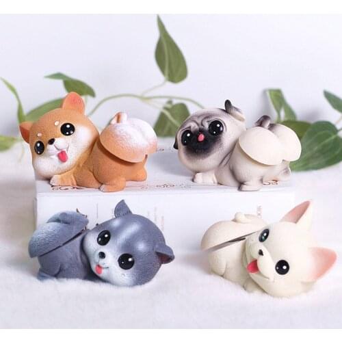 Funny Cute Shaking Butt Dog Decor Toys Kids Figure Status Gift Anti Stress Decompression Toys Car Interior Accessories Ornaments