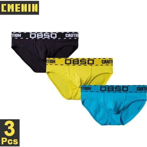 CMENIN 3Pcs New Cotton Sexy Man Underwear Brief Men Underpants Soft Slip Gay Panties Jockstrap Mens Briefs Calzoncillos BS3101