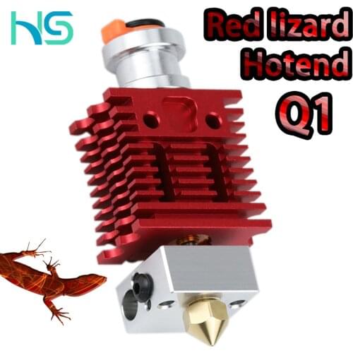 Red Lizard Q1 Radiator Ultra Precision 3D printer extruder is compatible with the V6 Hotend and CR10 Ender 3 Hotend adapters
