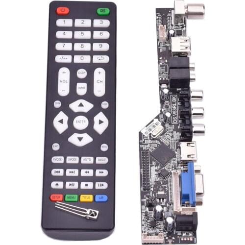 V53 universal TV lcd control board 10-42inch lvds driver board TV VGA AV USB DS.V53RL.BK support 1920x1080 TSUMV53RUUL