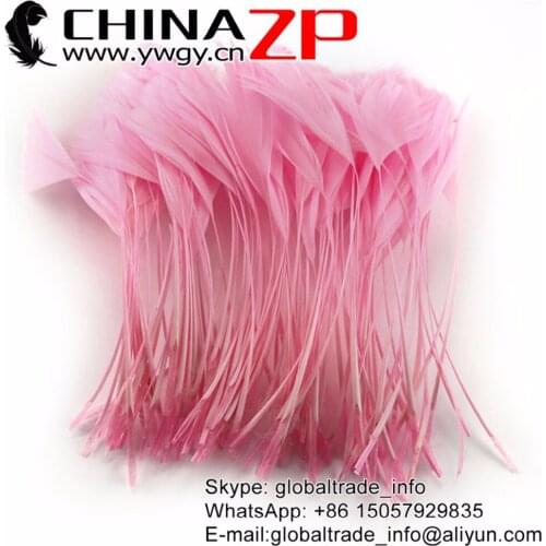 CHINAZP Factory 200pcs/lot Size 15~20cm (6~8inch) Fantastic DIY Decoration Dyed Pink Stripped Soft Goose Feathers