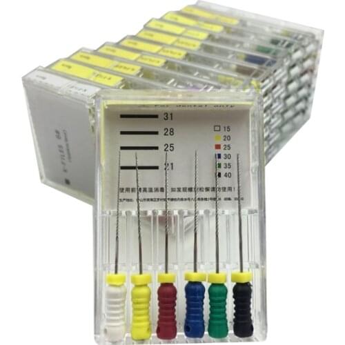 10 Boxes Dental Files Endodontic Stainless Steel K File Rotary Endo 21mm 25mm Dental Root Canal Endo Endodontic Rotary Files
