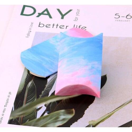 10pcs/lot Lovely Colorful Pink and Blue Windy Sky Style Pillow Shape Box 6.5x9x2.5cm Small Fashion Jewelry DIY Earrings Package