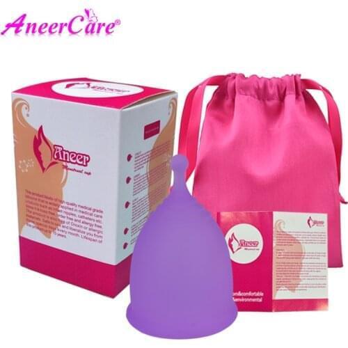 100 Set Medical Grade silicone Cup copa menstrual Feminine hygiene reusable cup good than menstrual pads Lady cup Menstrual cup