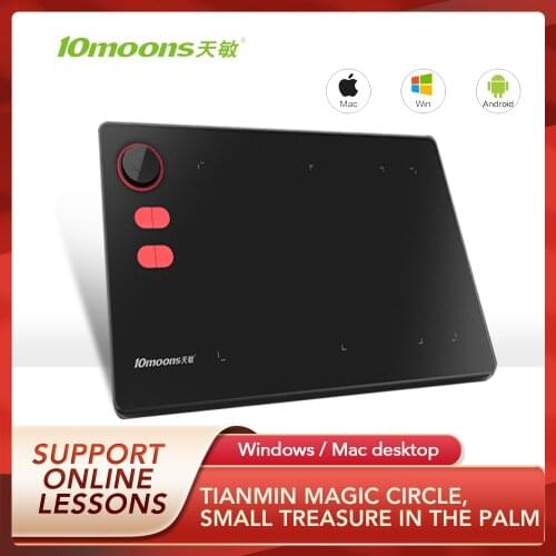 10moons Graphics Tablet Electronic Writing Tablet with Stylus Android/Windows Graphic Tablet G20 Drawing Pad/Board
