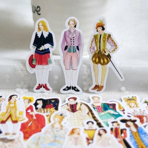 20PCS /25pcs Vintage court Stickers Crafts And Scrapbooking stickers kids toys book Decorative sticker DIY Stationery