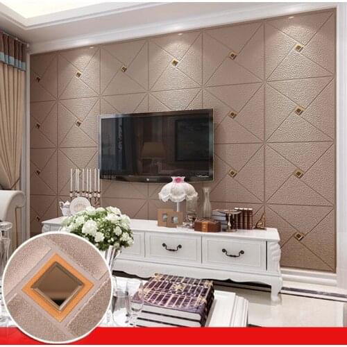 European Style 3D Embossed Suede Non-woven Wallpaper For Bedroom Living Room TV Background Home Decor Wall Paper Papel De Parede