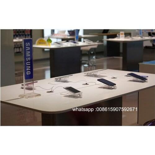 8 Lines Mobile Phone Security Display Stand Alarm Sensor Host With Charging Cable For Phones