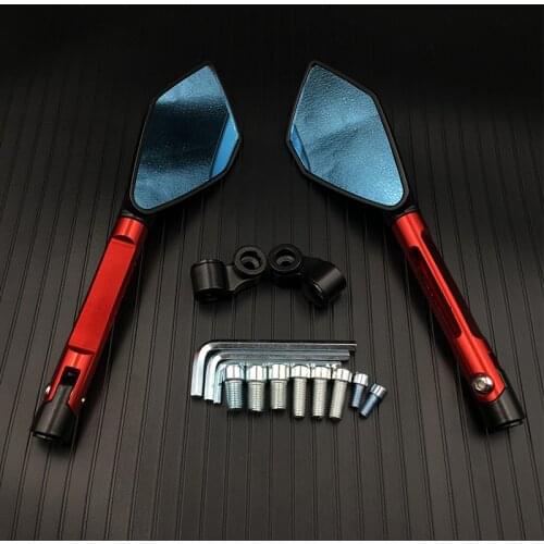 Motorcycle Mirror 1 Pair 8mm 10mm CNC Aluminum Rearview Rear View Side Mirrors Motorbike For Kawasaki Z900 Z900RS Z800 Z1000