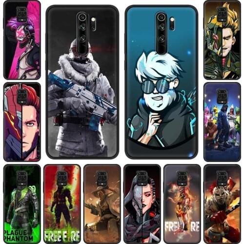 Game Garena Free Fire Phone Case for Xiaomi Redmi Note 9S 8 Pro 8T 9 7 9C 9A 6A 8A 7A 10 K40 Pro Soft Silicon Black Cover