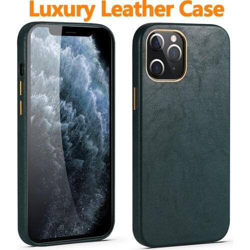 Soft Leather for iPhone 12 Pro Max Case Luxury Business High Quality Cover SE 2020 11 X XR 8 7 Artificial Phone Back Cases