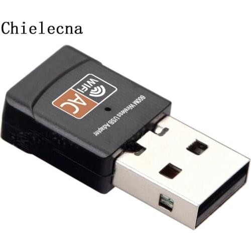 Chielecna 2.4GHz 5GHz Wireless Wifi Computer Network Card Mini PC WiFi Adapter 600mbps USB WiFi Antenna Dual Band 802.11b/n/g/ac
