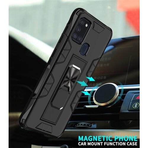 For Samsung Galaxy A11 A21S A31 A41 A51 A71 5G M11 M21 M31 M30S S10 Note 10 Lite Case Magnet Car Ring built in kickstand Cover