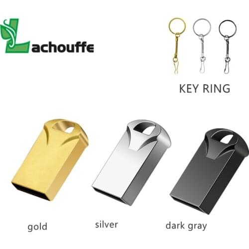 Mini usb flash drive 64GB 32GB 16GB 8GB 4GB pen drive pendrive waterproof metal silver u disk memoria cel usb stick gift