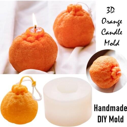 Aromatherapy Candle Mold Ugly Orange 3D Orange Candle Mold Handmade DIY Fruit Silicone Ice Cube Ice Mould Silicone Candle Mold