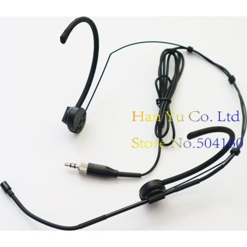 FREE SHIPPING Black Color Dual Hook Head Headset Microphone For For SennHeiser G1 G2 G3 Wireless 3.5mm 1/8" Screw Lock Stereo