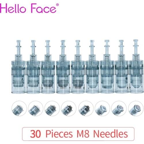 30 PCS Bayonet Cartridges Needles Fit For Dr. pen M8 Replacment Cartridge 11 16 36 42 Micro Needle Skin Care Derma Pen Tip