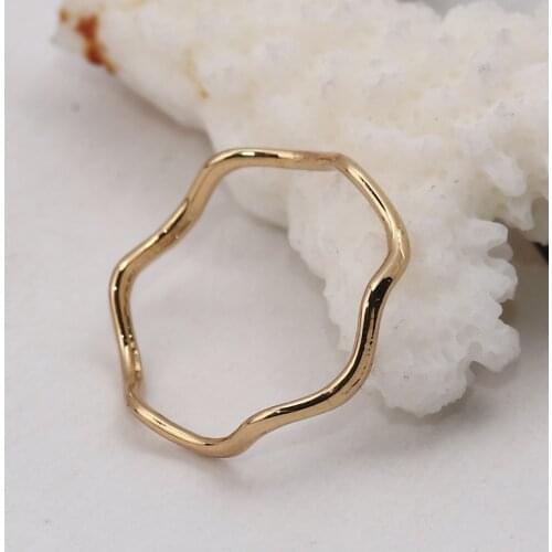 DoreenBeads Zinc Based Alloy Connectors Circle Ring Irregular Gold Silver Color Jewelry Accessories 19mm( 6/8") Dia, 20 PCs