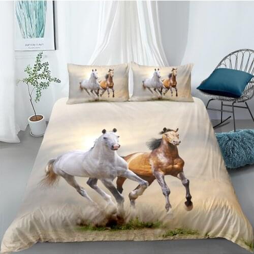 3D Duvet Cover Sets Bedding Set Quilt Comforther Covers Bed linens 173*230 230*230 265*230 180*210 Horse Custom Bedding sets