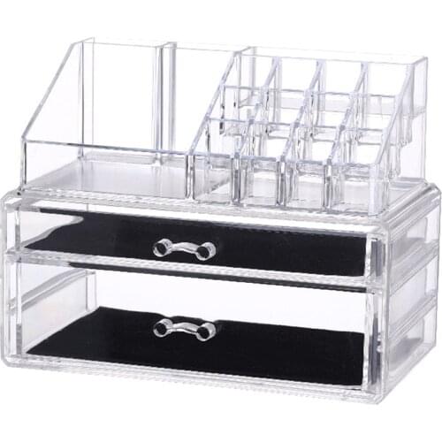 Makeup Cosmetic Storage Organizer for Jewels Hair Accessories Bathroom Counter Transparent SANA889