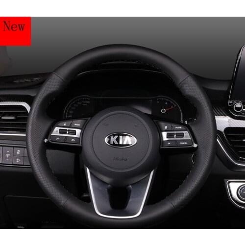 Hand-Stitched Leather Car Steering Wheel Cover for Kia New Generation Sportage R Interior Accessories