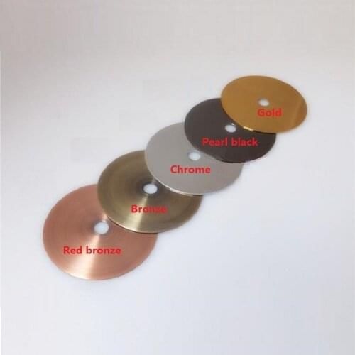 60mm, 80mm, 100mm Gold/chrome round sheet iron disk metal disc with 10mm holes lighting accessories for chandelier box cover