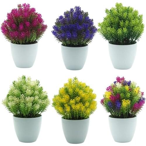 1Pc Small Potted Artificial Plant Mini Pine Tree Fake Plants Greenery Bonsai Stage Garden Wedding Party Plants Decoration