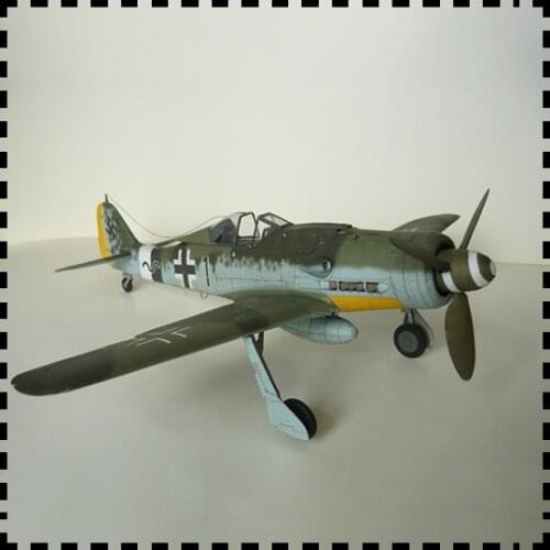 1:33 Focke-Wulf FW 190 D-9 Wurger German WWII Fighter Aircraft PAPER Model KIT Handmade Toy Puzzles