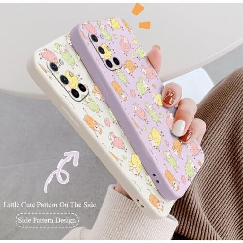 Sheep Liquid Silicone Phone Case For Oneplus 8t 9 9pro 9r pro Soft Back Cover